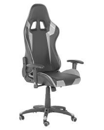Gaming Chair Black and Silver KNIGHT