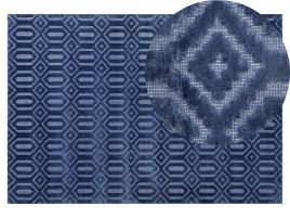 Viscose Rug 140x200cm Navy Blue