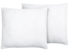 Set of 2 Microfibre Bed Low Profile Pillows 80 x 80 cm ERRIGAL