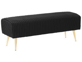 Velvet Bedroom Bench Black PATERSON