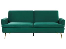 Velvet Sofa Bed Dark Green VETTRE