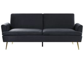 Velvet Sofa Bed Black VETTRE