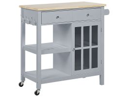 Kitchen Storage Trolley Grey GENOA