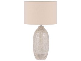 Ceramic Table Lamp Beige SALZA
