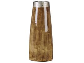 Terracotta Decorative Vase 50 Dark Wood Silver