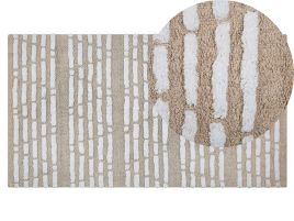 Cotton Area Rug 120x180cm Beige