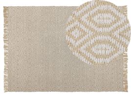 Jute Area Rug 140x200cm Beige