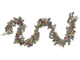 Pre-Lit Snowy Christmas Garland 270cm Green