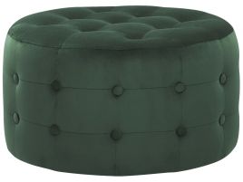 Velvet Pouffe Footstool Dark Green TAMPA