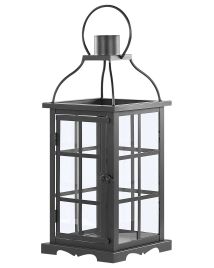 Iron Candle Lantern 42 cm Black CLARA