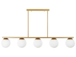 5 Light Metal Pendant Lamp Gold ZIKULI