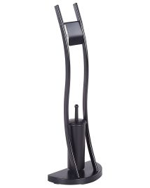 Freestanding Toilet Paper and Brush Holder Black SOACHA