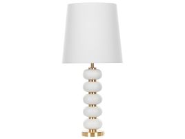 Metal Table Lamp White and Gold FRIO