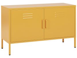 2 Door Metal Sideboard Yellow URIA