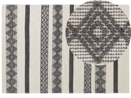 Wool Area Rug 160x230cm Beige and Grey