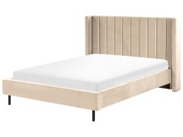Velvet EU Double Size Bed Beige VILLETTE