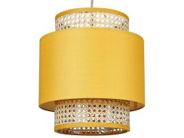 Rattan Pendant Lamp Yellow and Natural BOERI