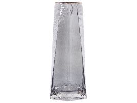 Glass Flower Vase 27 Grey Gold LILAIA