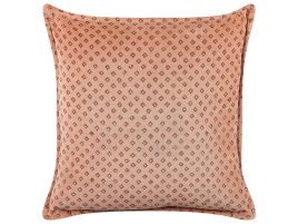Velvet Cushion Diamond Pattern 45x45cm Pink