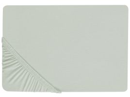 Cotton Fitted Sheet 200 x 200 cm Light Green JANBU