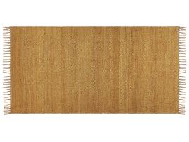 Jute Area Rug 80x150cm Mustard