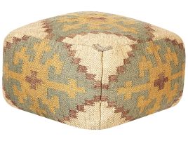 Jute Pouffe 50 x 50 cm Multicolour SARON