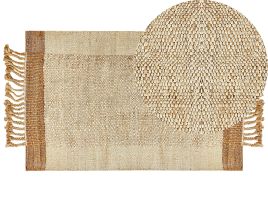 Jute Area Rug 80x150cm Beige