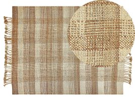 Jute Area Rug 140x200cm Beige