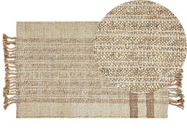 Jute Area Rug 80x150cm Beige