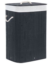 Bamboo Basket with Lid Black KOMARI