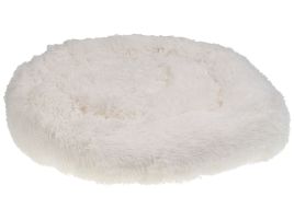 Faux Fur Pet Bed ø 50 cm White KULU