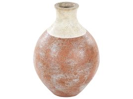 Terracotta Decorative Vase 37 Brown White