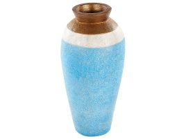 Terracotta Decorative Vase 42 Blue Gold