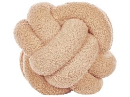 Boucle Knot Cushion 19x19cm Beige