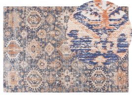 Cotton Area Rug 140x200cm Blue and Red