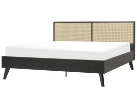 Rattan EU Super King Size Bed Black MONPAZIER