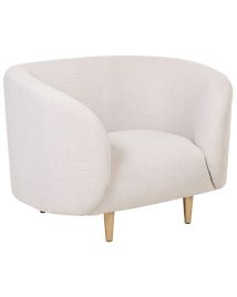 Fabric Armchair Beige and Gold LOEN