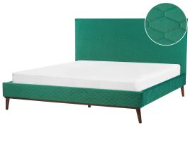 Velvet EU Super King Size Bed Green BAYONNE