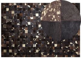 Cowhide Area Rug 160x230cm Brown