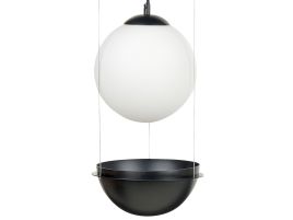Glass Pendant Lamp Black TOBINS