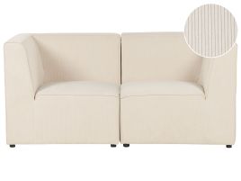 2 Seater Modular Jumbo Cord Sofa Beige LEMVIG