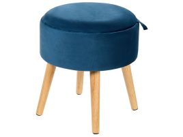 Velvet Storage Stool Blue NEELY
