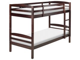 Wooden EU Single Size Bunk Bed Dark REGAT