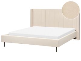 Boucle EU Super King Size Bed Beige VILLETTE