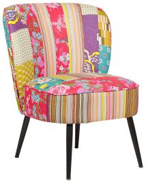 Fabric Armchair Patchwork Multicolour VOSS