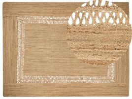 Jute Area Rug 300x400cm Beige