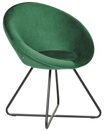 Velvet Accent Chair Green FLOBY II