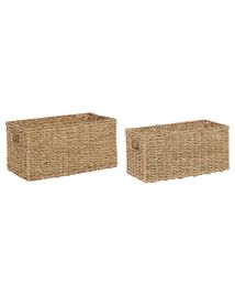Set of 2 Seagrass Baskets Light