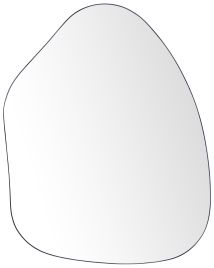 Metal Wall Mirror 70x92cm Black