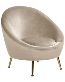 Velvet Accent Chair Taupe LANGA